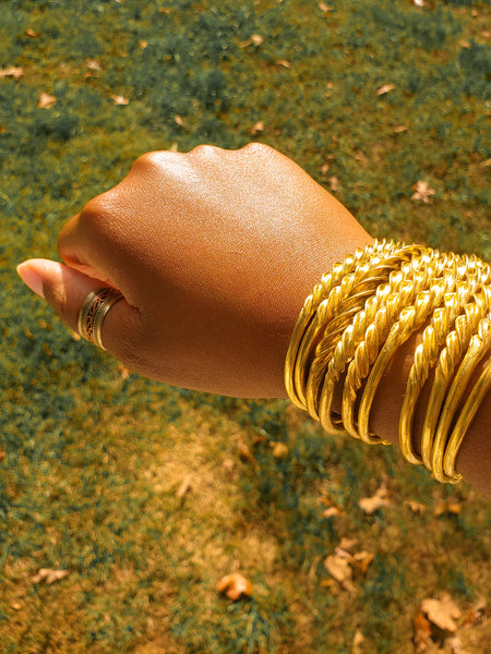 gold Fulani twist bracelet