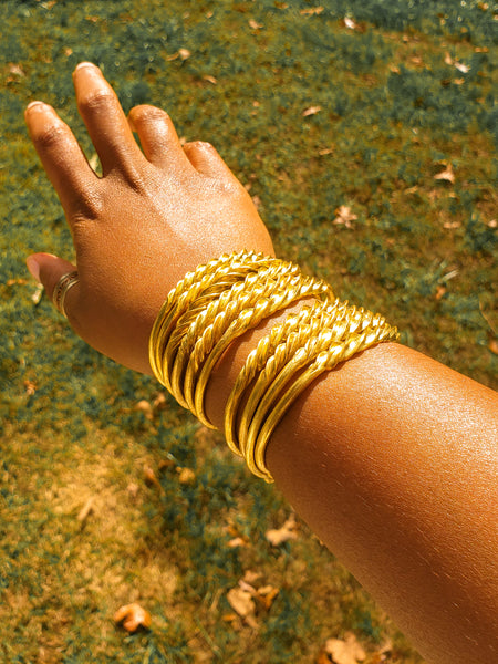 gold Fulani twist bracelet