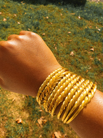 gold Fulani twist bracelet