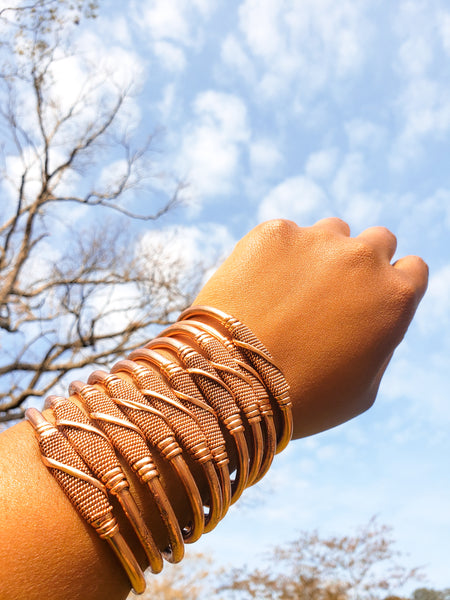 Copper | twist metal bracelet