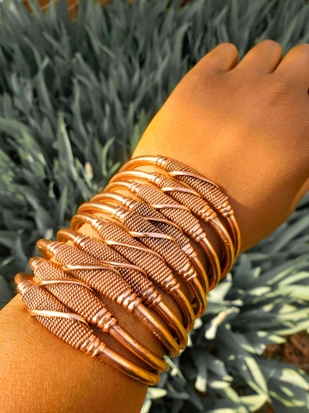 Copper | twist metal bracelet