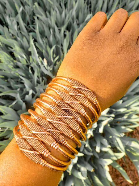 Copper | twist metal bracelet