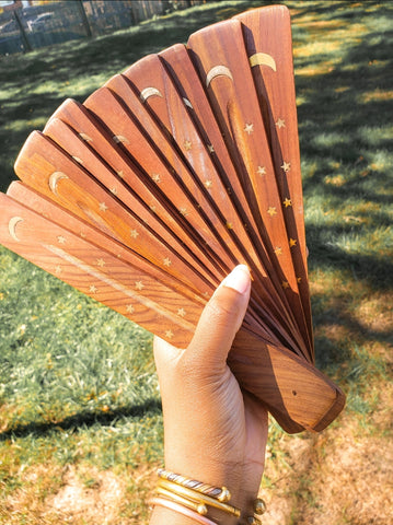 curved wood incense burner